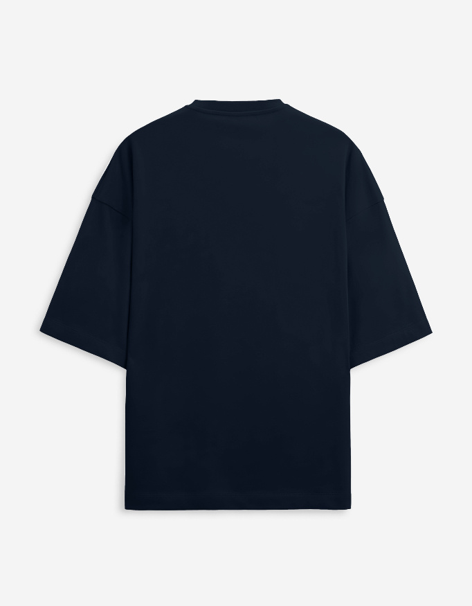 Terry Oversized Navy Blue Tee - Image 2