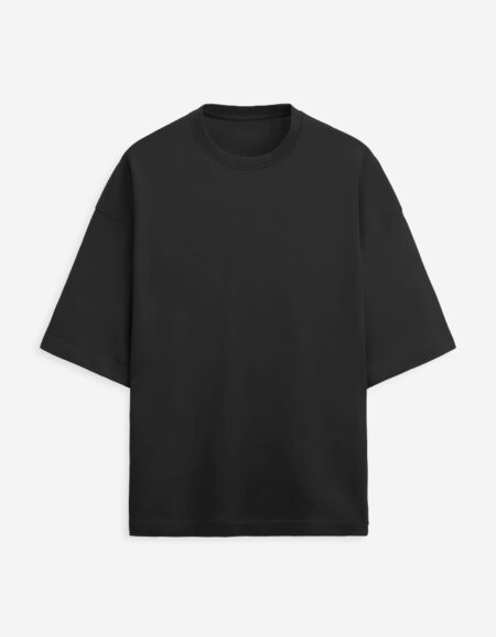 Terry Oversized Black Tee