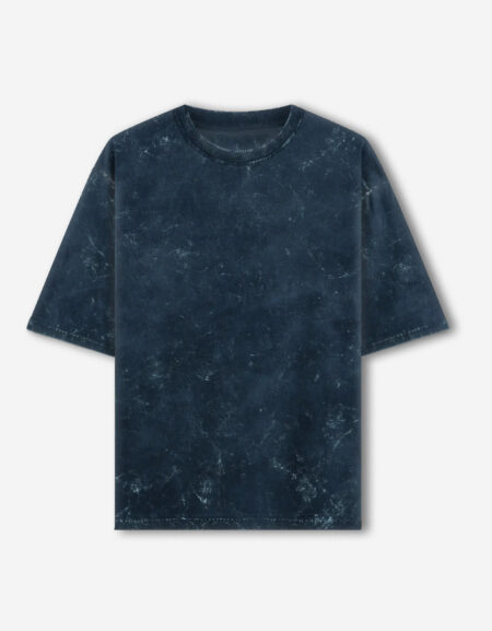 Acid Washed Navy Blue Oversized Tee