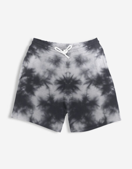 Unisex Tie Dye White Black Shorts
