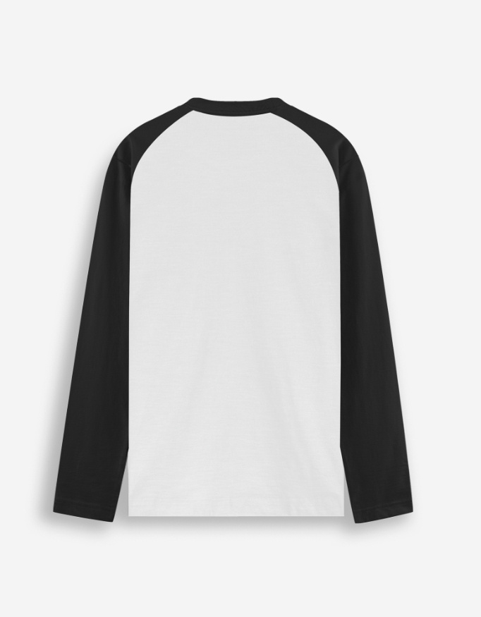 Black White Raglan T-Shirt - Image 2
