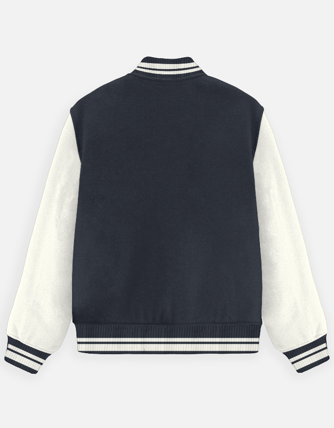 Navy Blue Varsity Jacket - Image 2