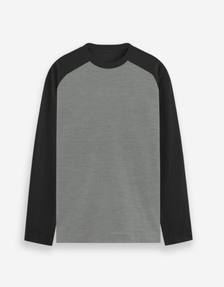 Black Charcoal Raglan T-Shirt