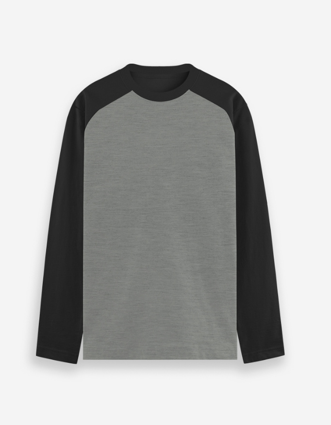 Black Charcoal Raglan T-Shirt