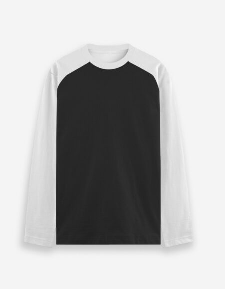White Black Raglan T-Shirt