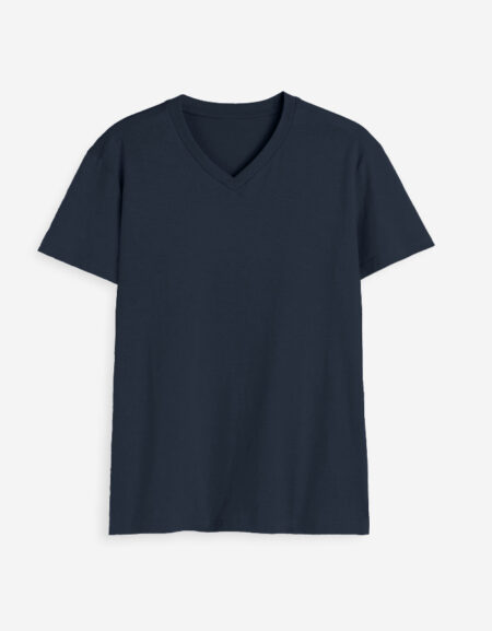 Navy Blue V Neck T-Shirt