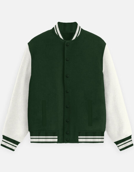 Bottle Green Varsity Jacket