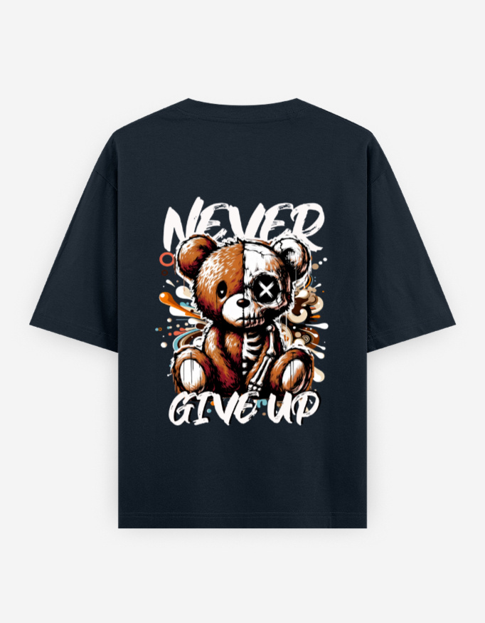 Never Give Up Teddy Oversized T-Shirt - Image 15