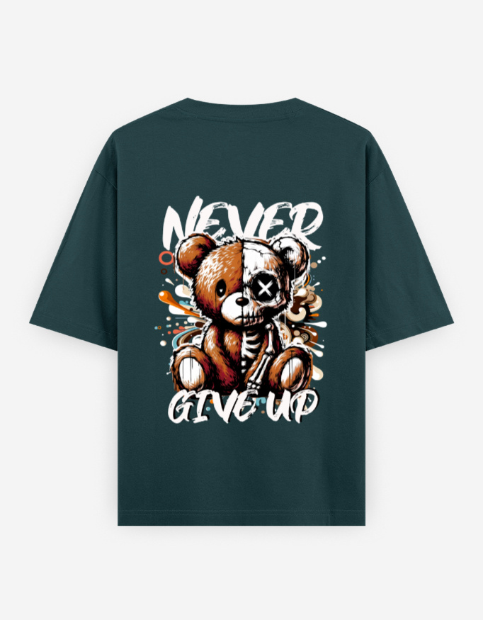 Never Give Up Teddy Oversized T-Shirt - Image 7