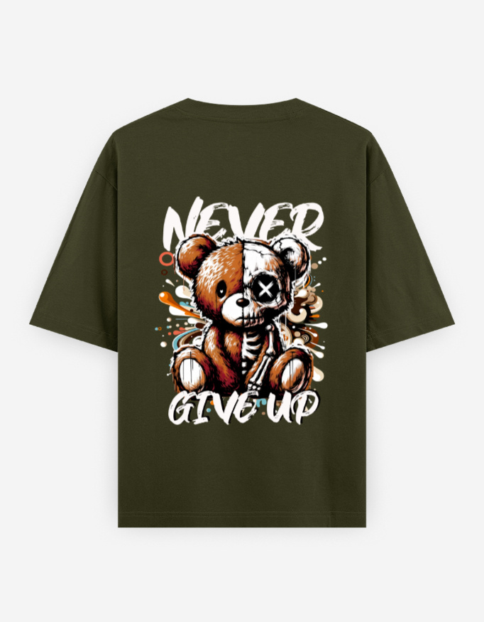 Never Give Up Teddy Oversized T-Shirt - Image 11