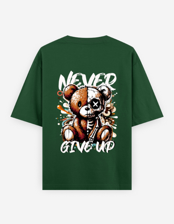 Never Give Up Teddy Oversized T-Shirt - Image 9