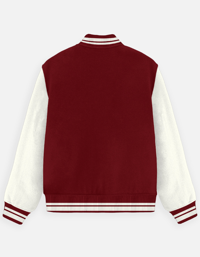 STYQ Unisex Red Varsity Jacket - Image 2