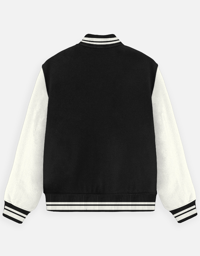 STYQ Unisex Black Varsity Jacket - Image 2
