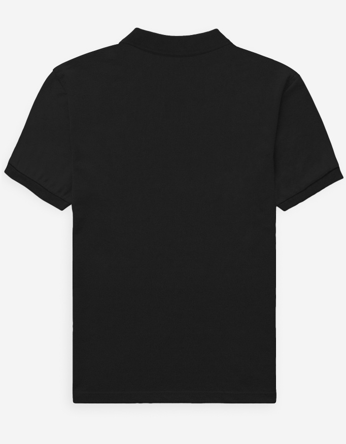 Men's Black Polo T-shirt - Image 2