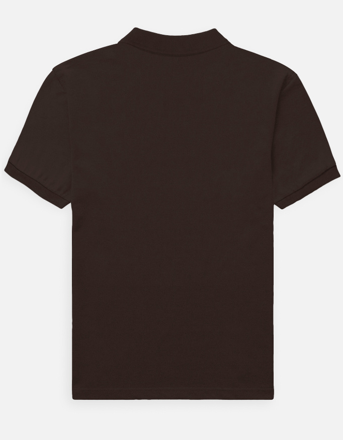 Men's Coffee Brown Polo T-shirt - Image 2