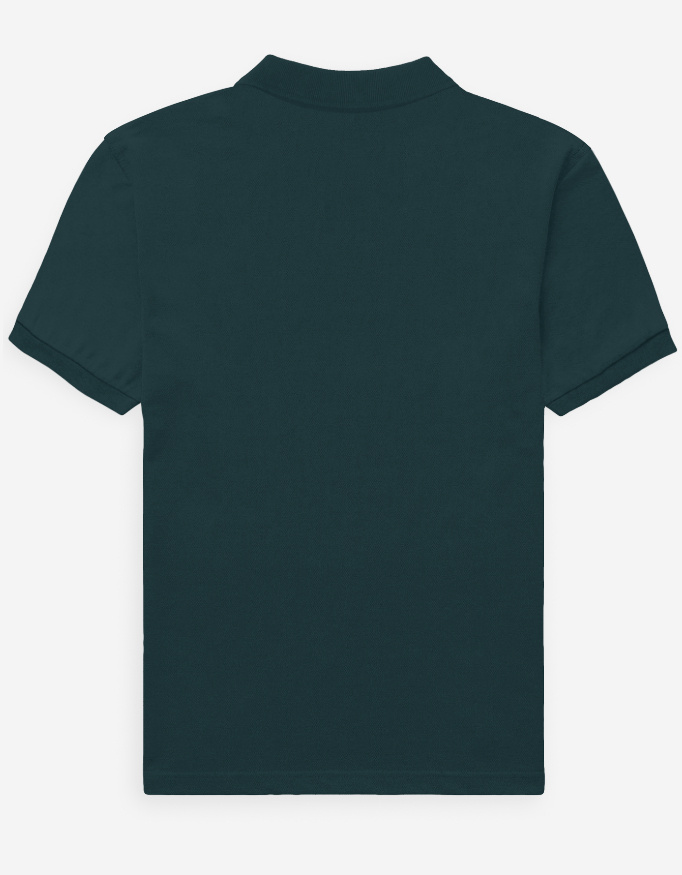 Men's Petrol Blue Polo T-shirt - Image 2