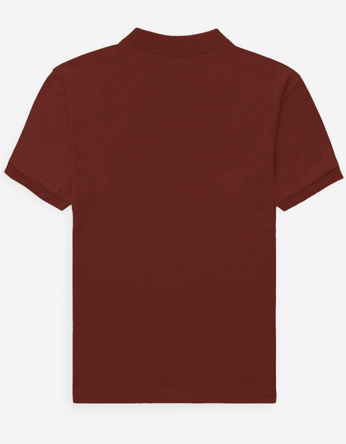 Men's Brick Red Polo T-shirt - Image 2