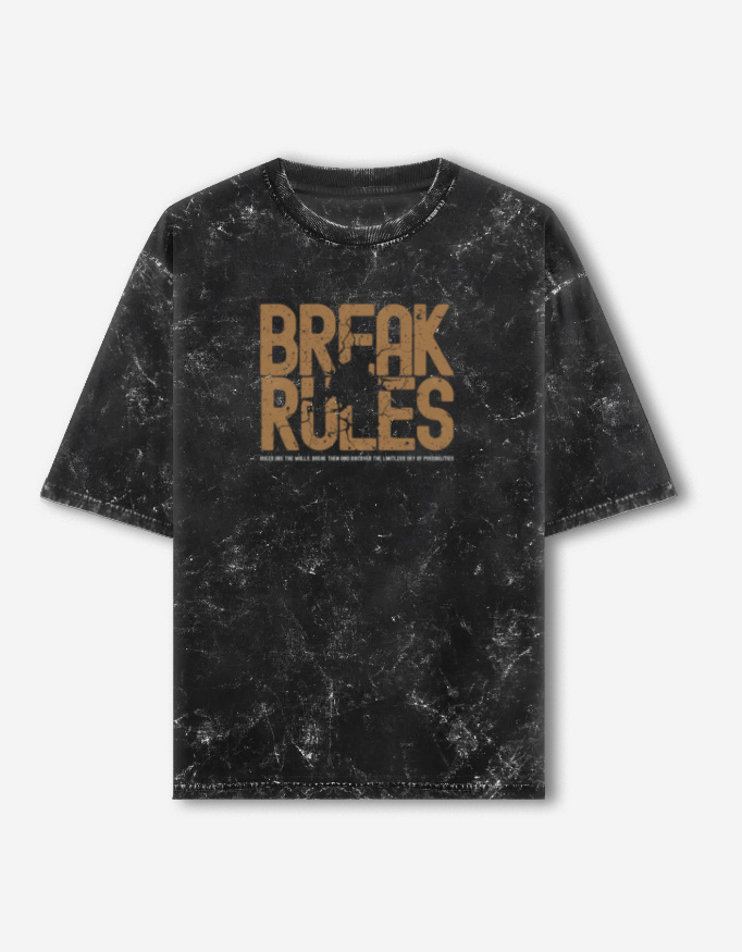 Break Rules Acid Washed Oversized T-Shirt - Image 7