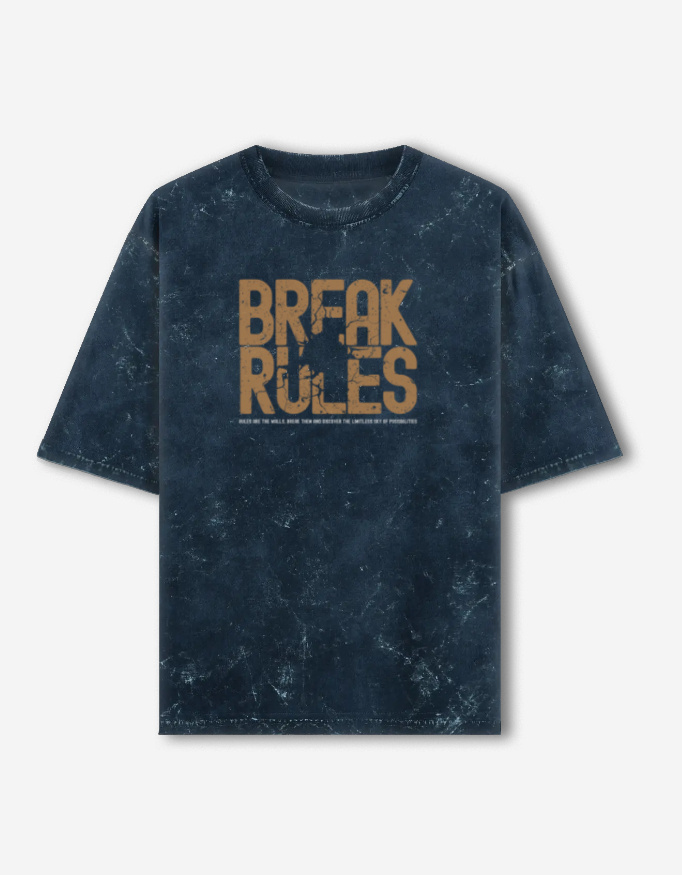Break Rules Acid Washed Oversized T-Shirt - Image 10