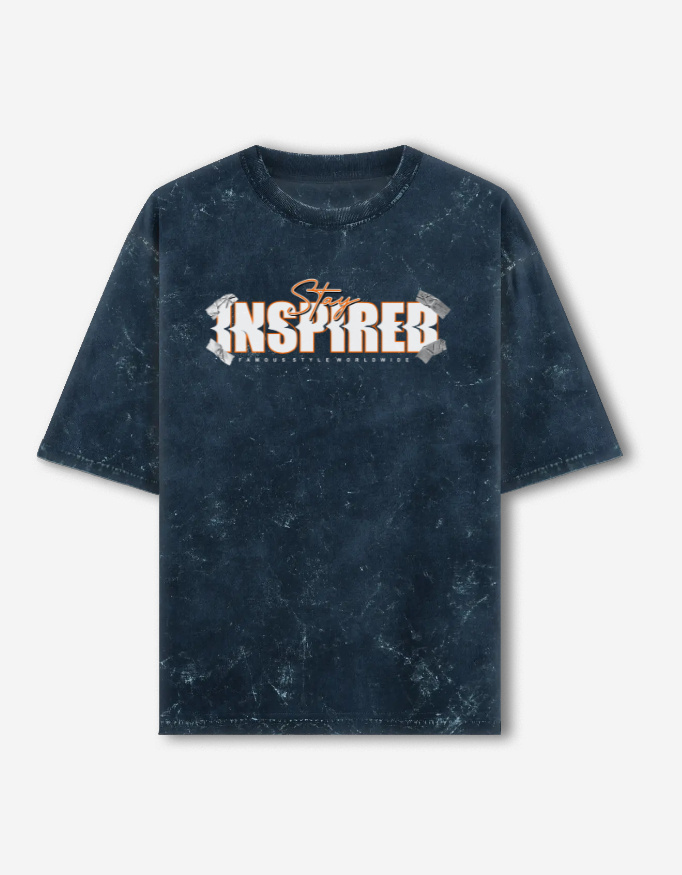 Stay Inspired Acid Washed Oversized T-Shirt - Image 7
