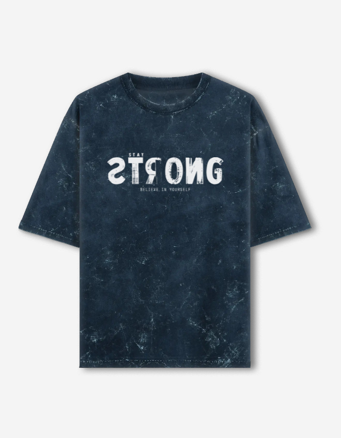 Stay Strong Acid Washed Oversized T-Shirt - Image 13