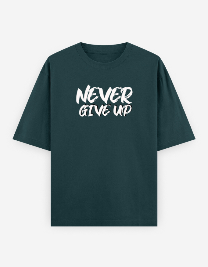 Never Give Up Teddy Oversized T-Shirt - Image 8