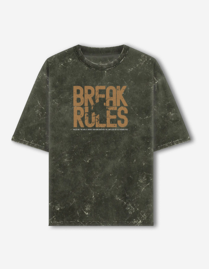 Break Rules Acid Washed Oversized T-Shirt - Image 13