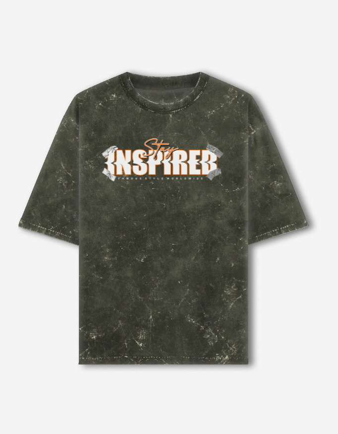 Stay Inspired Acid Washed Oversized T-Shirt - Image 13