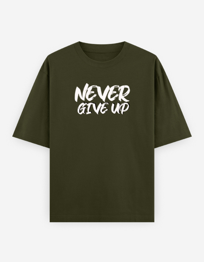 Never Give Up Teddy Oversized T-Shirt - Image 12
