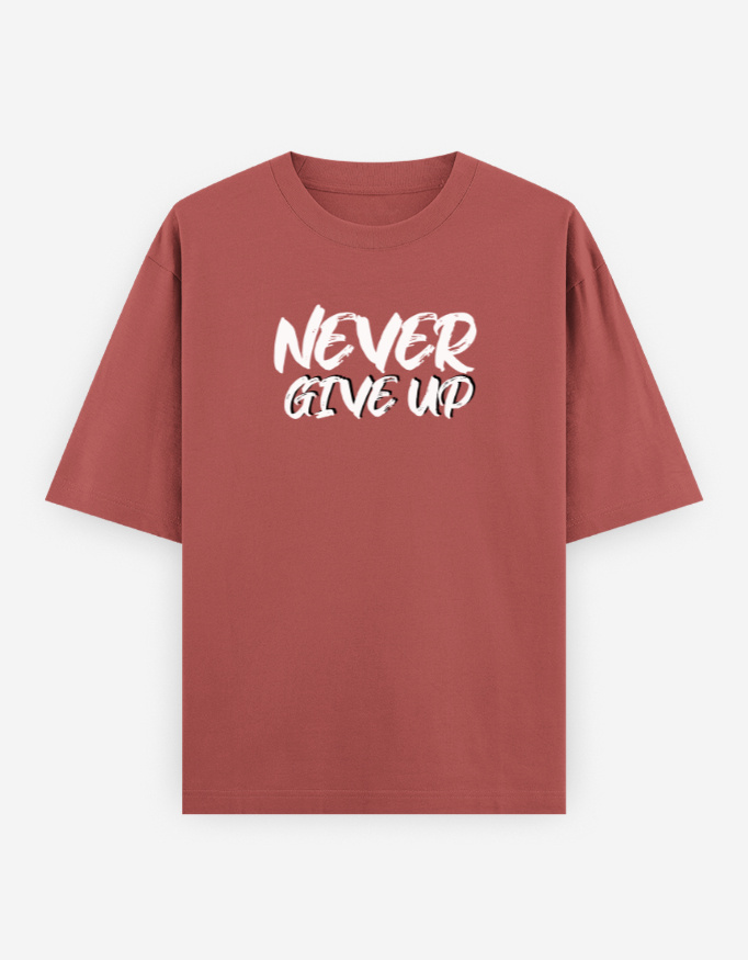 Never Give Up Teddy Oversized T-Shirt - Image 4