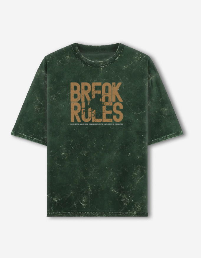 Break Rules Acid Washed Oversized T-Shirt - Image 4
