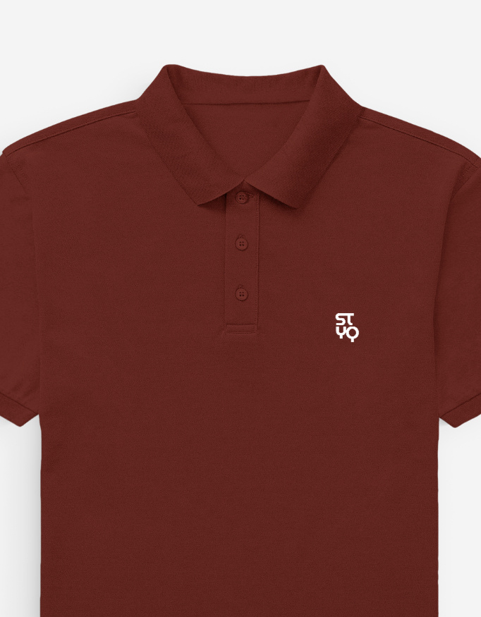 Men's Brick Red Polo T-shirt