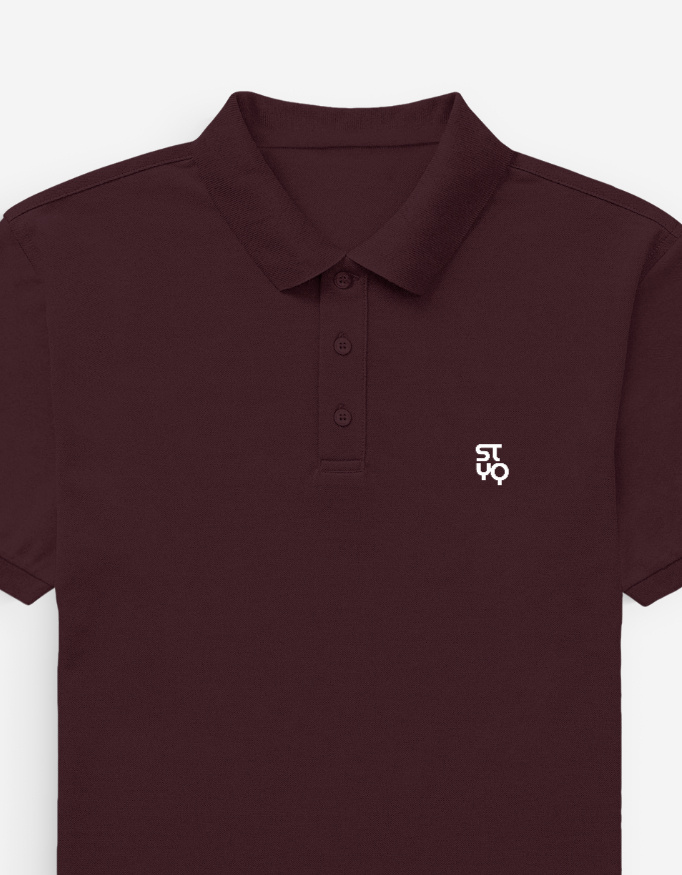 Men's Maroon Polo T-shirt
