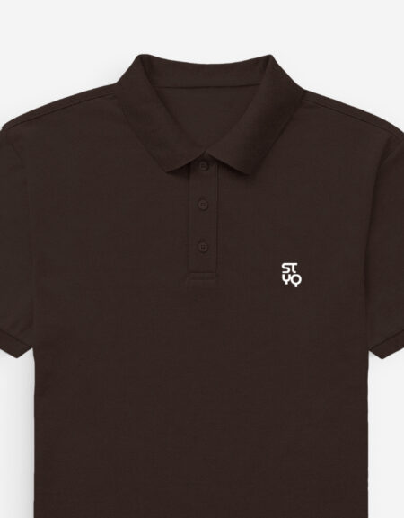 Men's Coffee Brown Polo T-shirt
