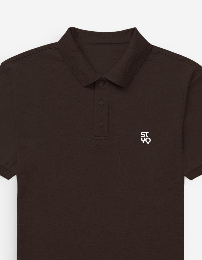 Men's Coffee Brown Polo T-shirt