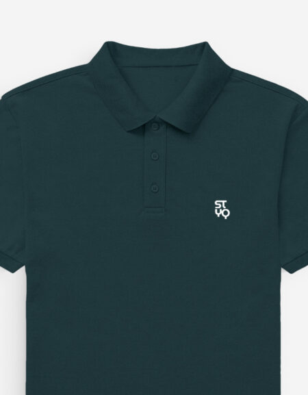 Men's Petrol Blue Polo T-shirt