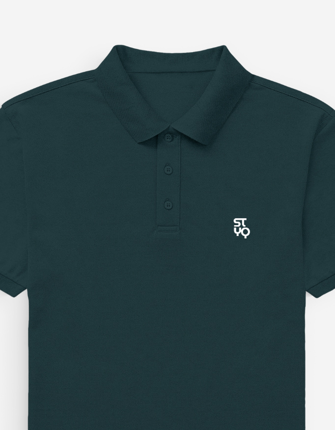Men's Petrol Blue Polo T-shirt