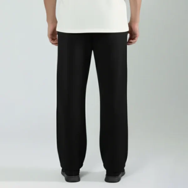 STYQ Black Unisex Baggy Sweatpants - Image 2