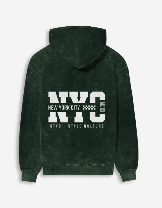 NYC Acid Washed Hoodie - Image 3