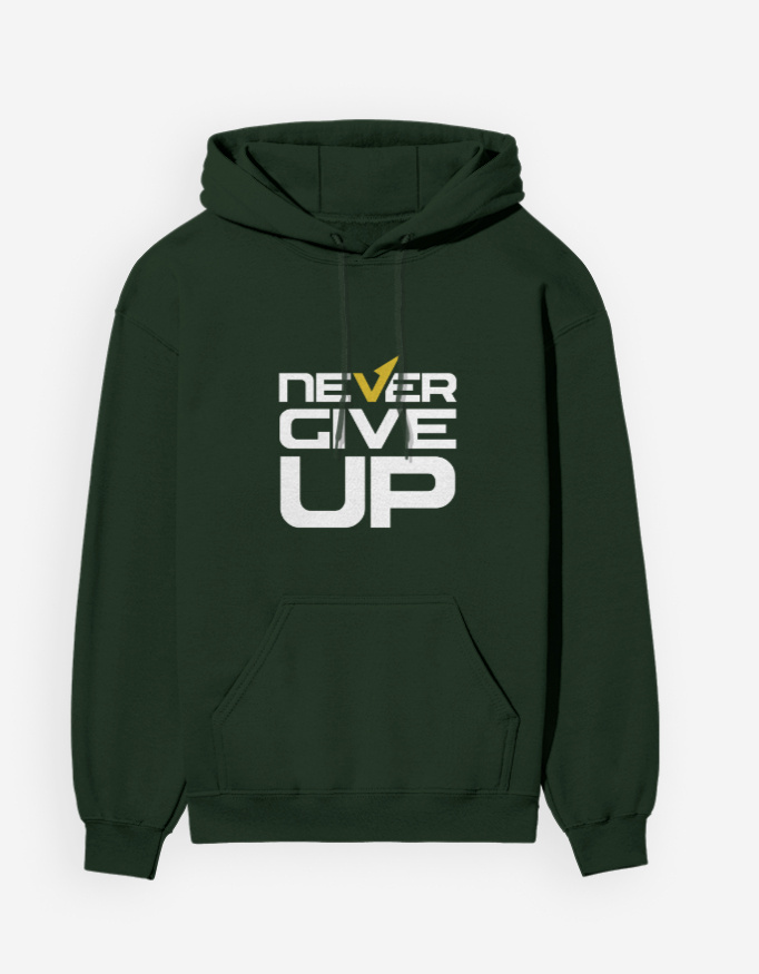 Never Give Up Unisex Hoodie - Image 3