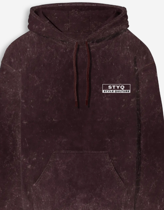 STYQ Unisex Acid Washed Hoodie - Image 3