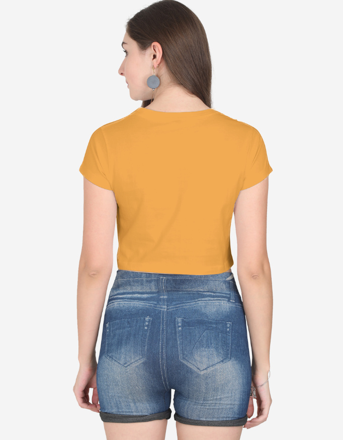 Golden Yellow Crop Top - Image 2