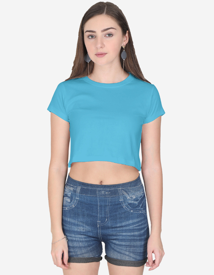 Sky Blue Crop Top