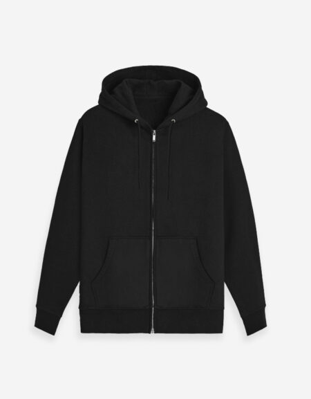 Black Unisex Zip Hoodie