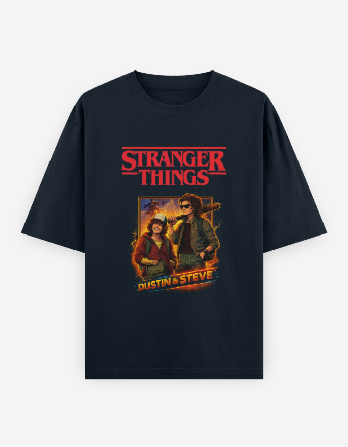 Stranger Things Dustin & Steve Oversized T-Shirt